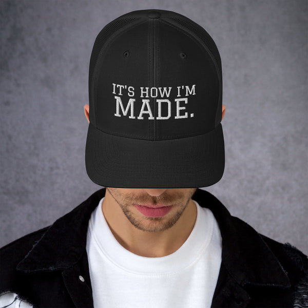 MADE Tagline White Trucker Cap