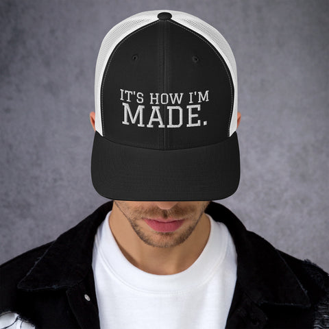 MADE Tagline White Trucker Cap