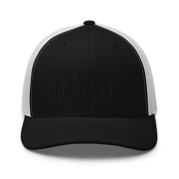 MADE Tagline Black Trucker Cap